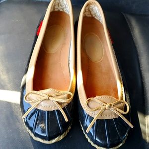 Chooka Black & Brown Duck Skimmer Flats 8